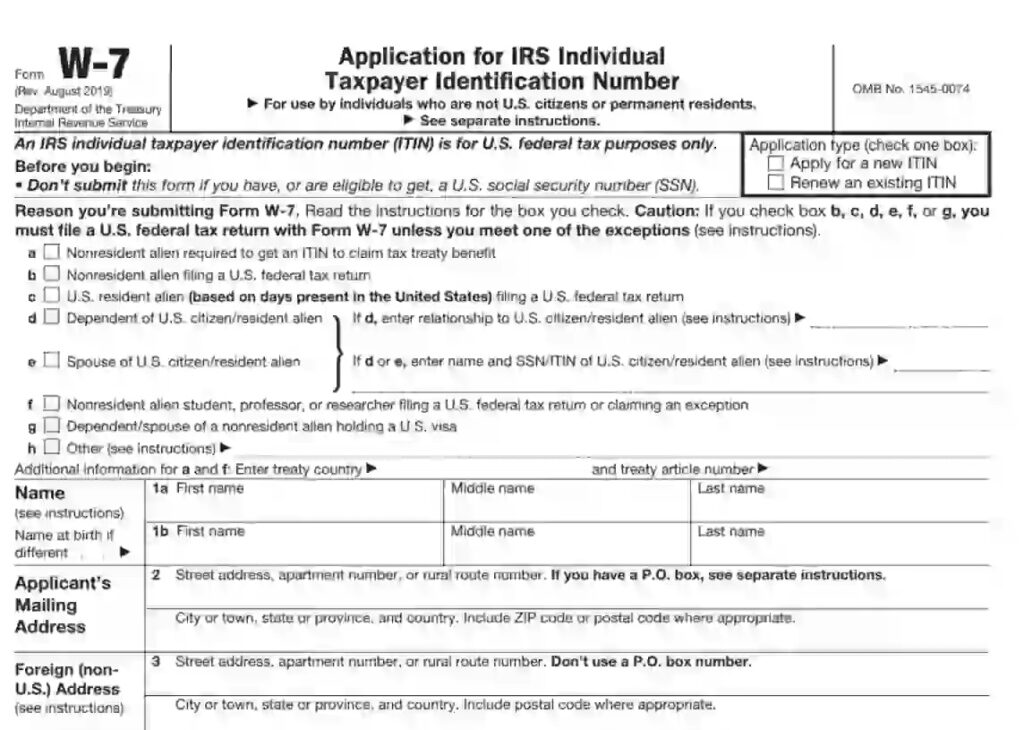 How to Fill Out Form W7 Step by Step Aenten US